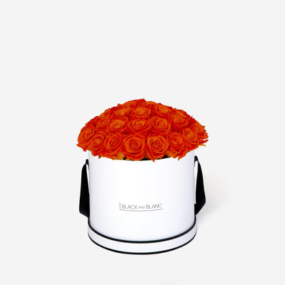 Orange BouqBox - Infinity Roses - BLACK AND BLANC