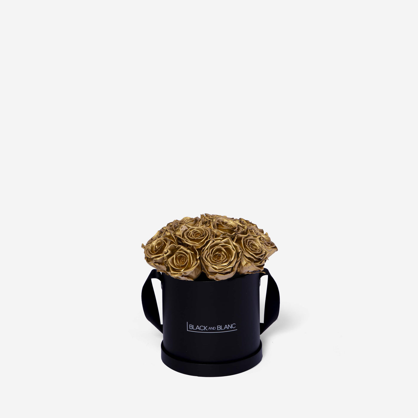 Gold BouqBox - Infinity Roses - BLACK AND BLANC