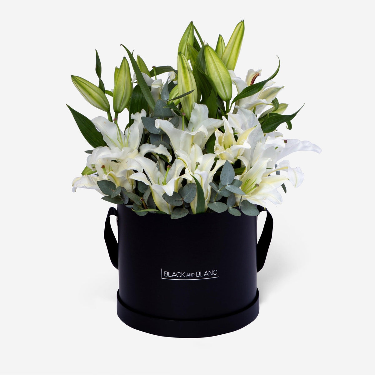 Lilies in Box - BLACK AND BLANC