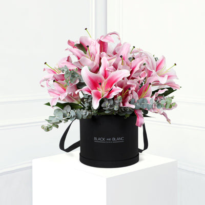 Lily Pink BouqBox - Fresh Flowers - BLACK AND BLANC