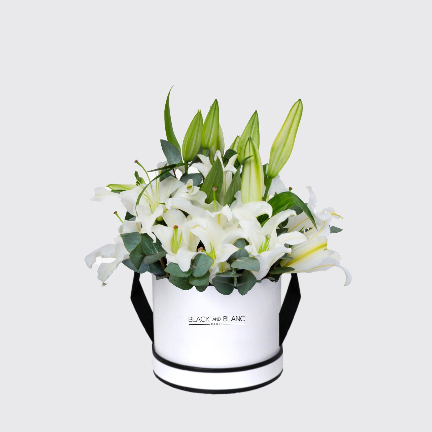 Lily White BouqBox - Fresh Flowers - BLACK AND BLANC
