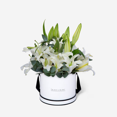 Lily White in Box - Fresh Flowers - Le Grand / White - Box