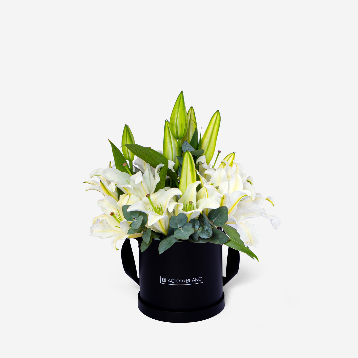 Lily White in Box - Fresh Flowers - Le Medium / Black - Box