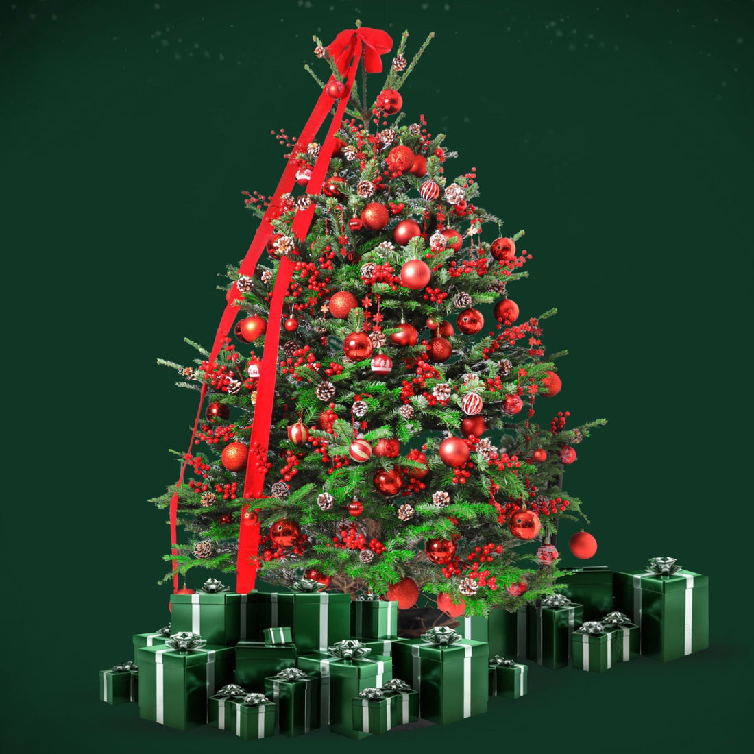 Luxury Christmas Tree - Fresh - BLACK AND BLANC