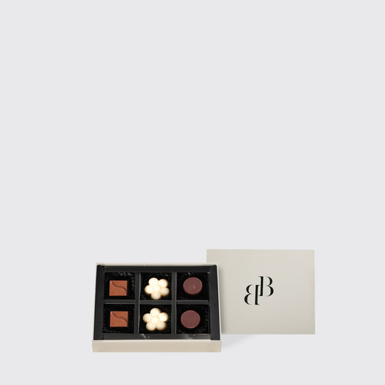 Milk, Dark, and white Chocolate 6Pcs - BLACK AND BLANC