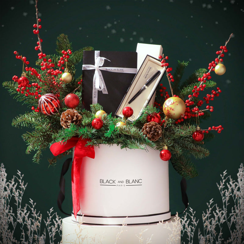 Mont Blanc - Notebook and Pen Christmas Hamper - BLACK AND BLANC