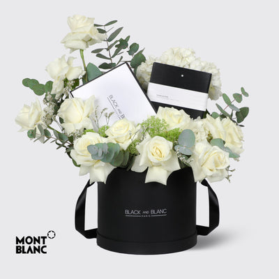 Mont Blanc Notebook with BLACK AND BLANC Cholate Truffles - Hamper