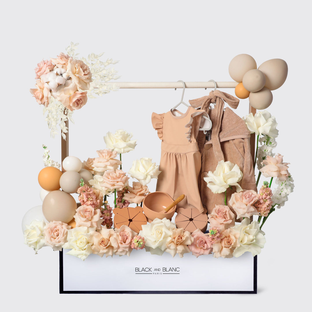 New Baby Wardrobe (Silicone Bowl Set Baby Bib Snack Cup & Bathrobe)