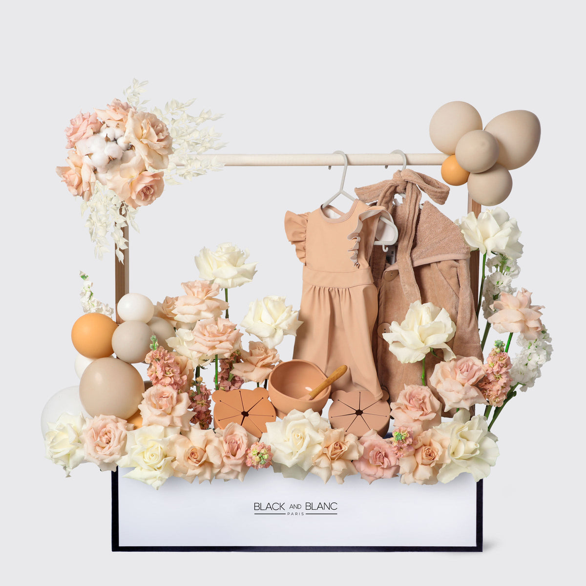 New Baby Wardrobe (Silicone Bowl Set Baby Bib Snack Cup & Bathrobe)