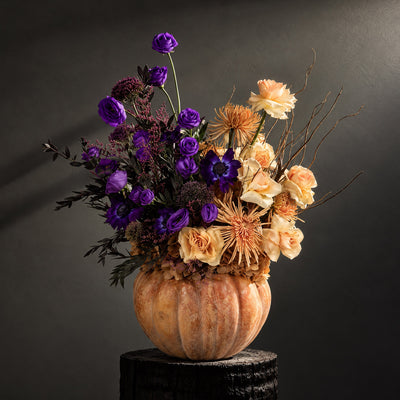 Nocturne in Pumpkin Jardiniere