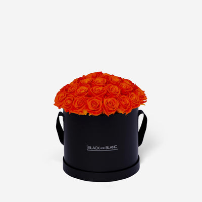 Orange BouqBox - Infinity Roses - BLACK AND BLANC