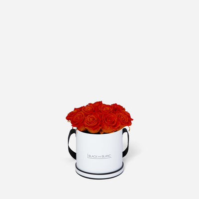 Orange BouqBox - Infinity Roses - BLACK AND BLANC