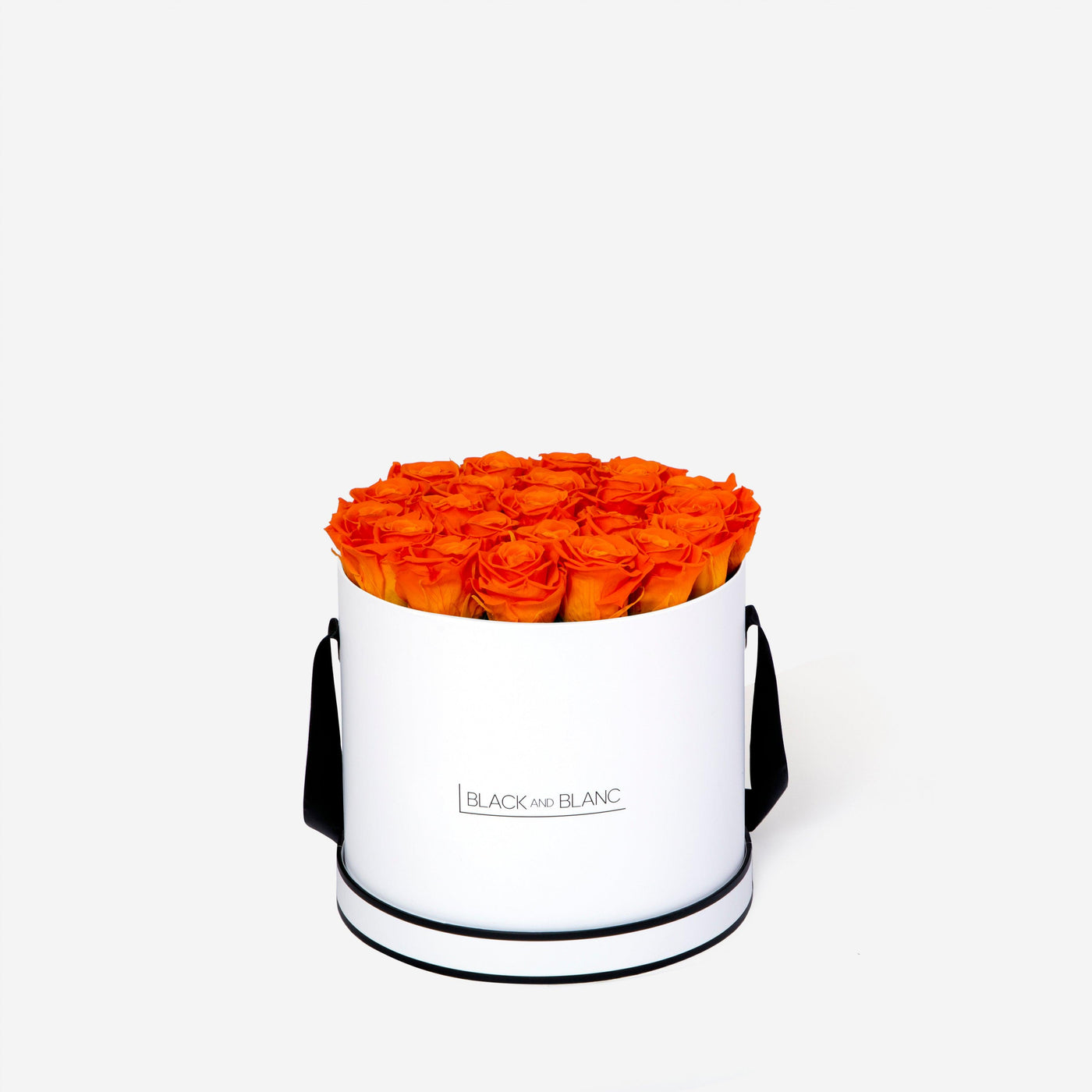 Orange Round - Infinity Roses - BLACK AND BLANC