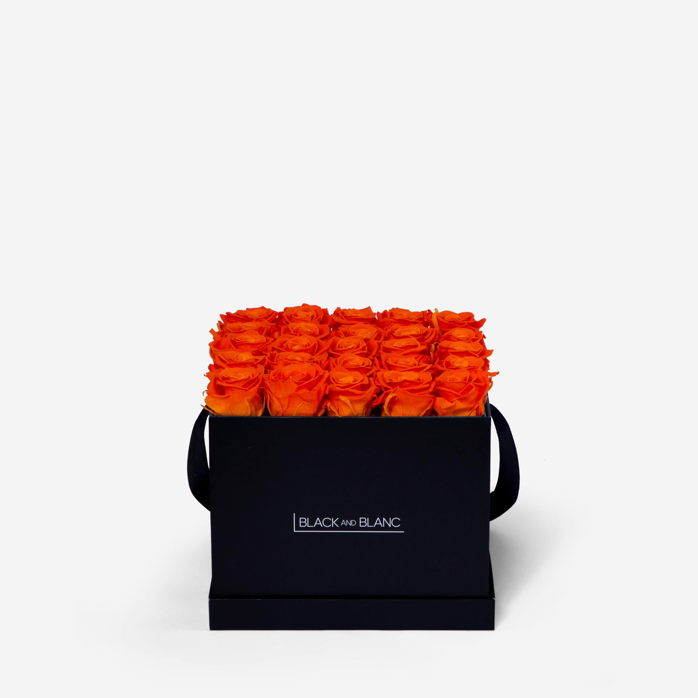 Orange Square Infinity - Infinity Roses - BLACK AND BLANC