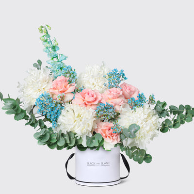 Pastel Dream Peonies in Box - Le Medium / White