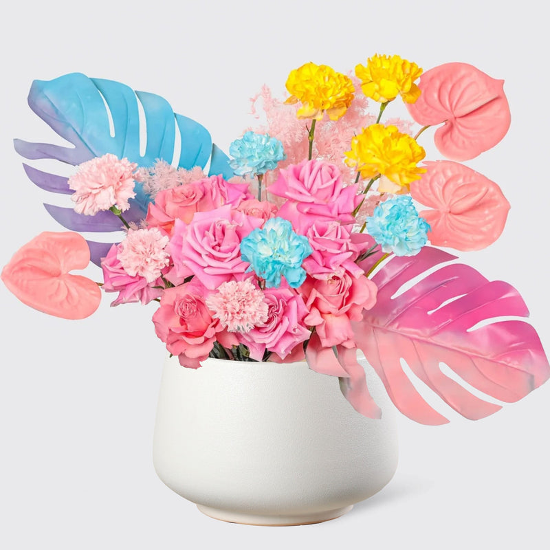 Pastel Dreamscape in Vase - BLACK AND BLANC