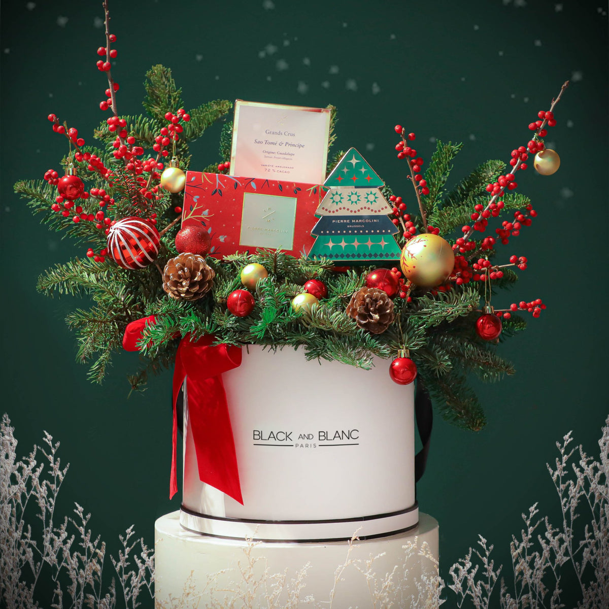 Pierre Marcolini - Chocolate Tree, Chocolate Tablet & Chocolate Christmas Hamper - BLACK AND BLANC