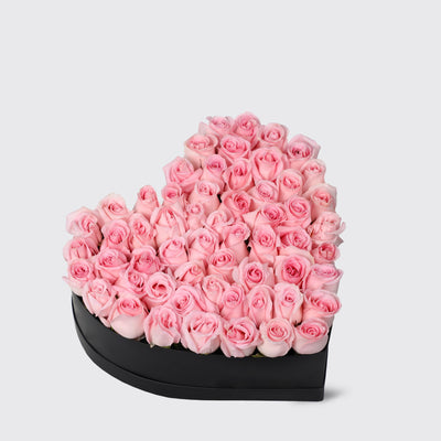 Pink Fresh Love in Box - Fresh Flowers - Box