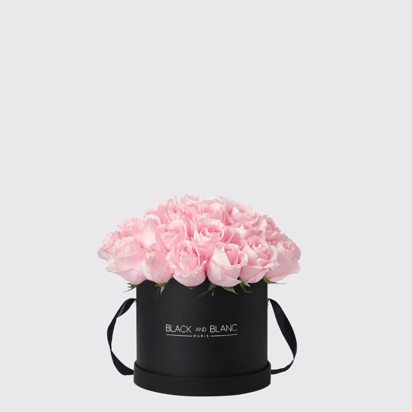 Pink Roses in Box - Fresh Flowers - Le Grand / Black - Box