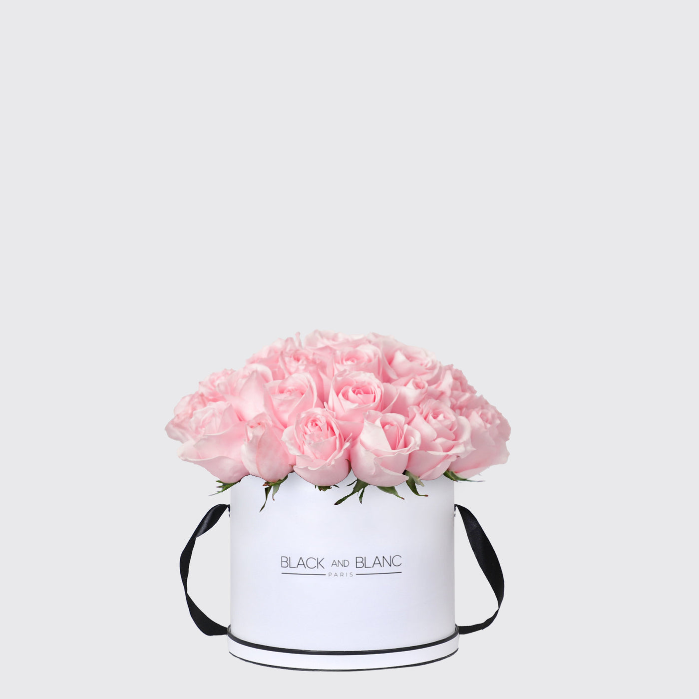 Pink Roses in Box - Fresh Flowers - Le Grand / White - Box