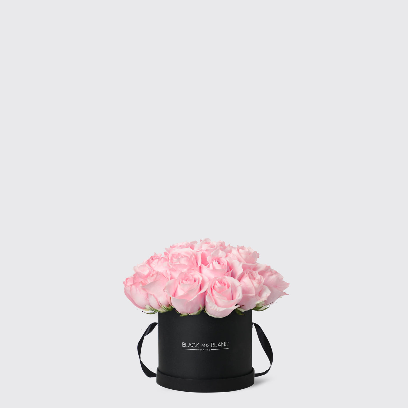 Pink Roses in Box - Fresh Flowers - Le Médium / Black - Box