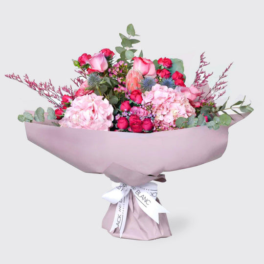 Pretty in Pink Bouquet - BLACK AND BLANC