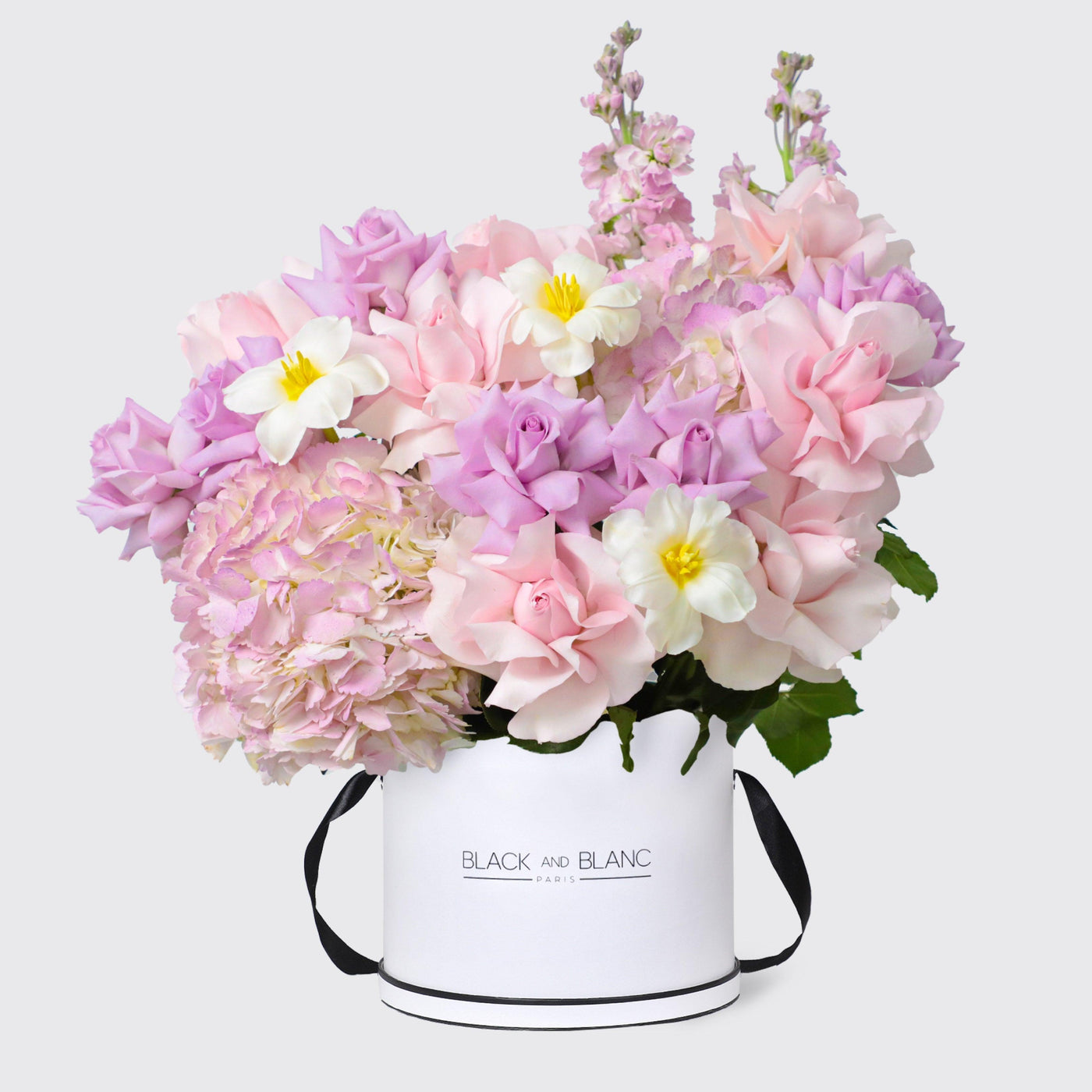 Purple Paradise in Box - Fresh Flowers - Le Grand / White - wd