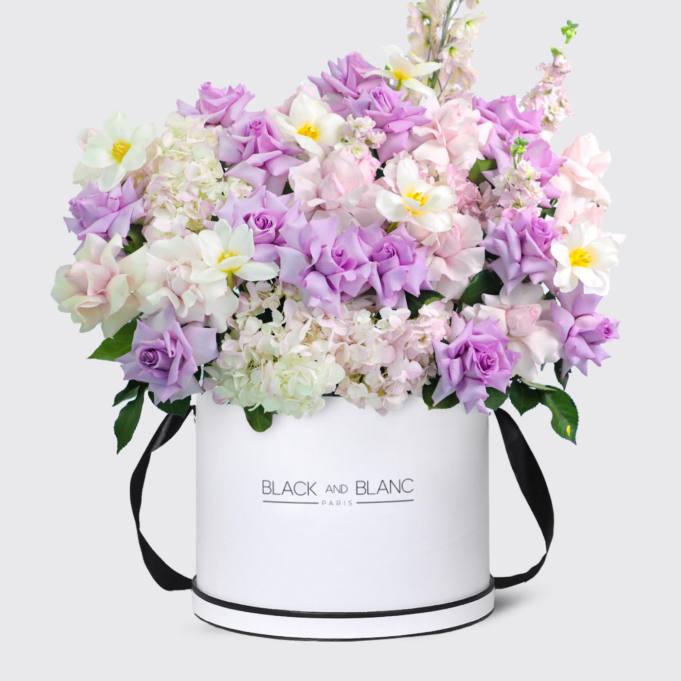 Purple Paradise in Box - Fresh Flowers - Le Luxi / White - wd