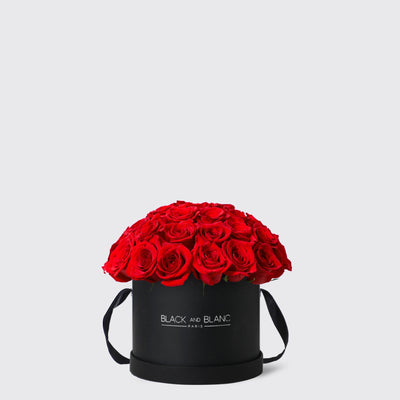 Red Roses in Box - Fresh Flowers - Le Grand / Black - Box