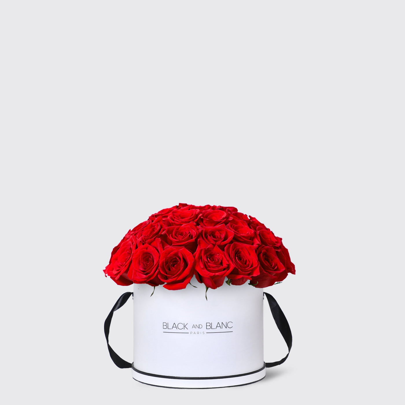 Red Roses in Box - Fresh Flowers - Le Grand / White - Box