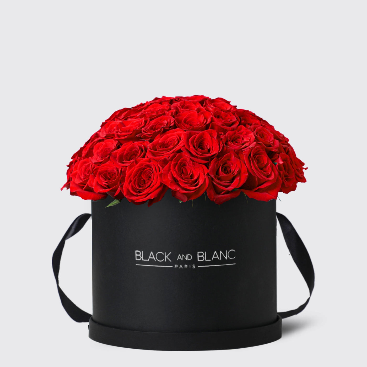 Red Roses in Box - Fresh Flowers - Le Luxi / Black - Box