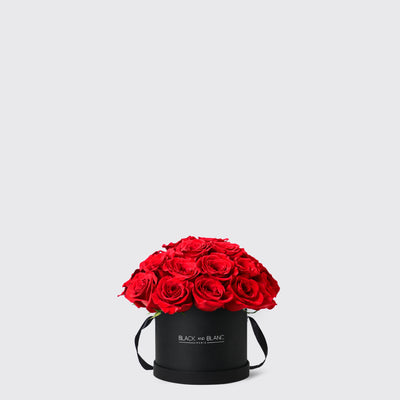 Red Roses in Box - Fresh Flowers - Le Medium / Black - Box