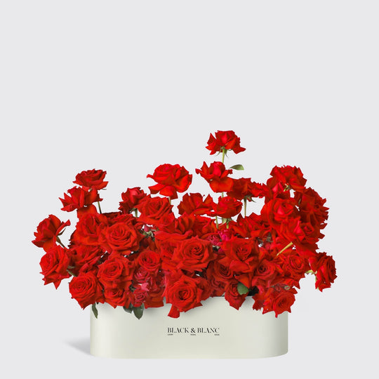 Rose Luxe in Half Meter Box - BLACK AND BLANC
