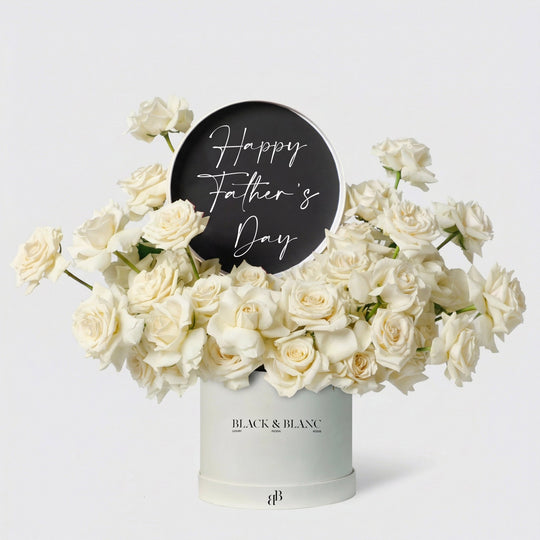 Rose Luxe Script - Happy Father's Day - BLACK AND BLANC