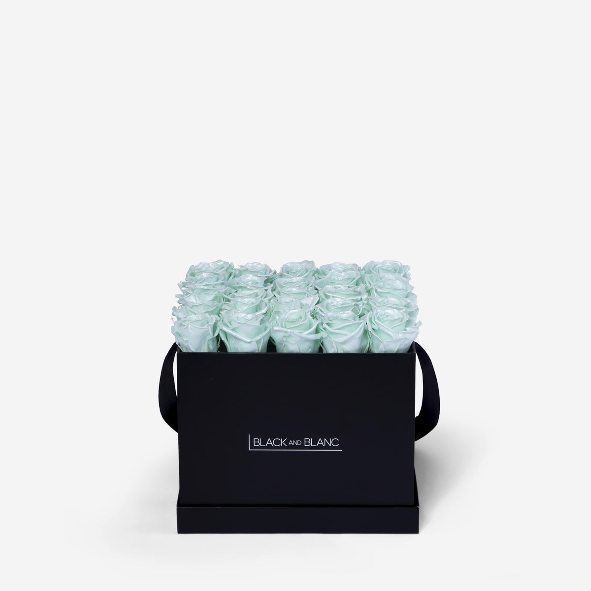 Satin Square Infinity - Infinity Roses - BLACK AND BLANC