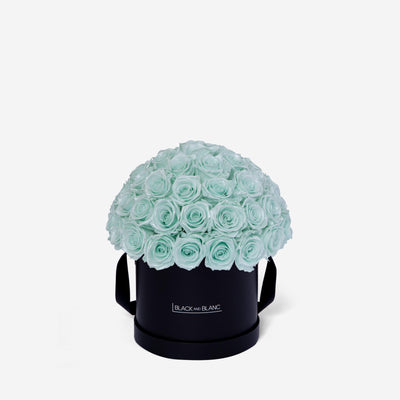 Satin Tiffany Dôme Classic - Infinity Roses - BLACK AND BLANC