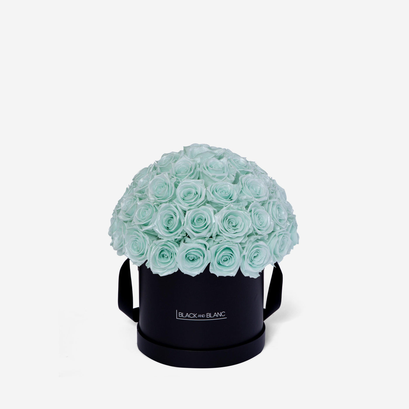 Satin Tiffany Dôme Classic - Infinity Roses - BLACK AND BLANC