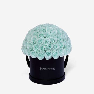 Satin Tiffany Dôme Classic - Infinity Roses - BLACK AND BLANC