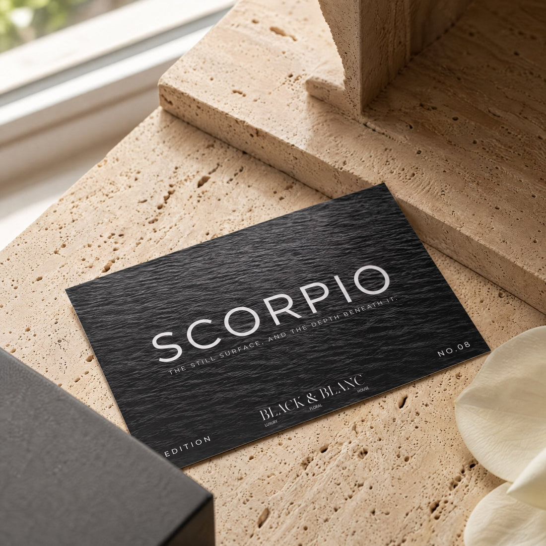 Scorpio - Nocturne Birthday in Half Meter Box - BLACK & BLANC