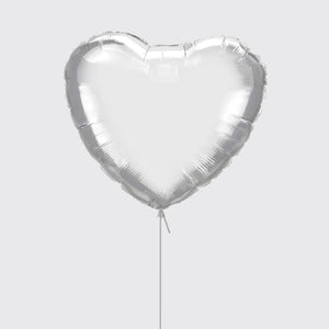 Silver Heart Balloon