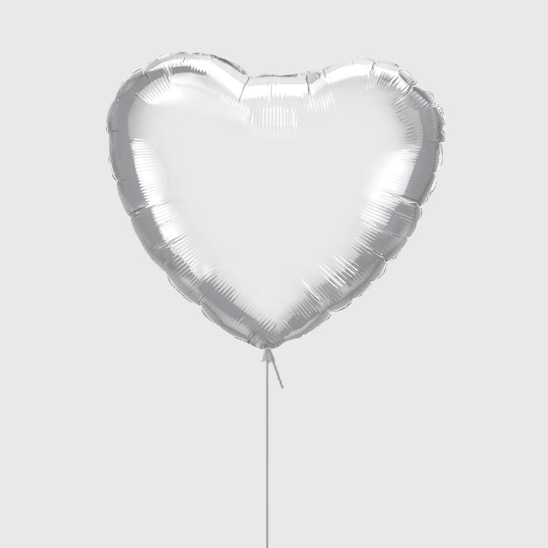 Silver Heart Balloon