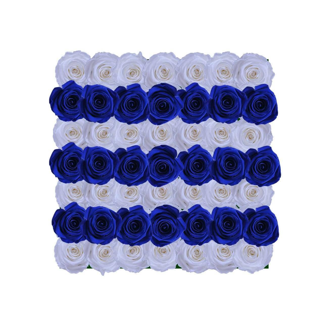 Stripe - Infinity Roses - White / Deep Blue