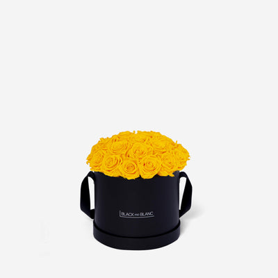 Sunny Yellow BouqBox - Infinity Roses - BLACK AND BLANC