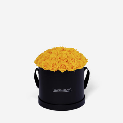 Sunny Yellow BouqBox - Infinity Roses - BLACK AND BLANC