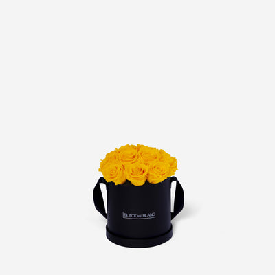 Sunny Yellow BouqBox - Infinity Roses - BLACK AND BLANC