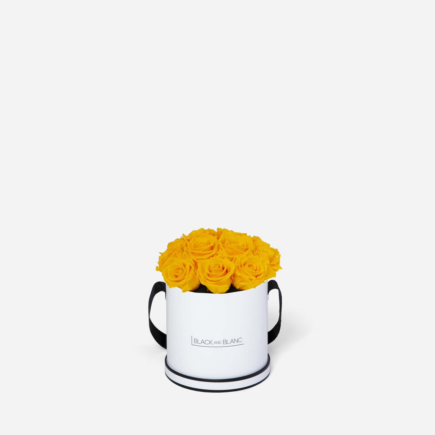 Sunny Yellow BouqBox - Infinity Roses - BLACK AND BLANC