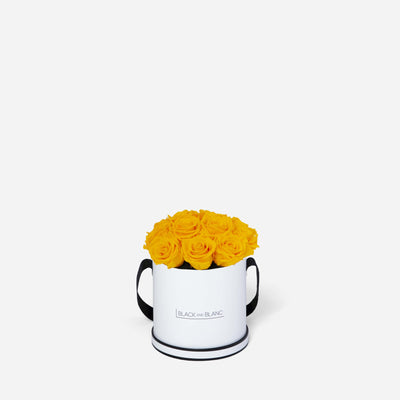 Sunny Yellow BouqBox - Infinity Roses - BLACK AND BLANC