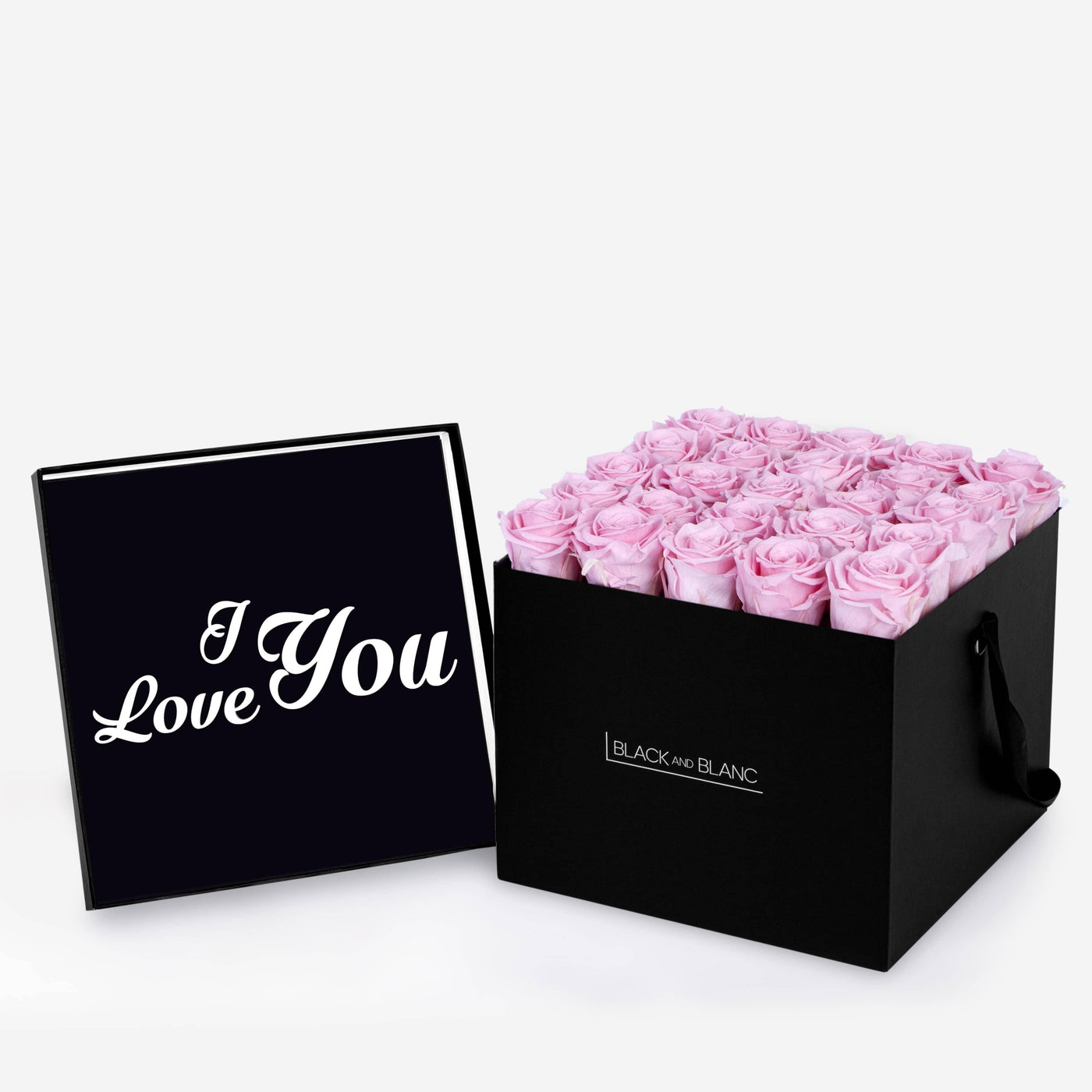 Infinity Texte de Fleur - I Love You - BLACK AND BLANC