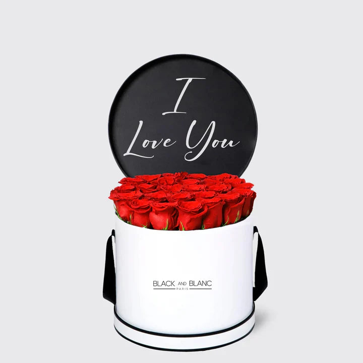 Texte De Fleur - I Love You - Infinity Roses - Red / White - Infinity Roses Valentine Gads