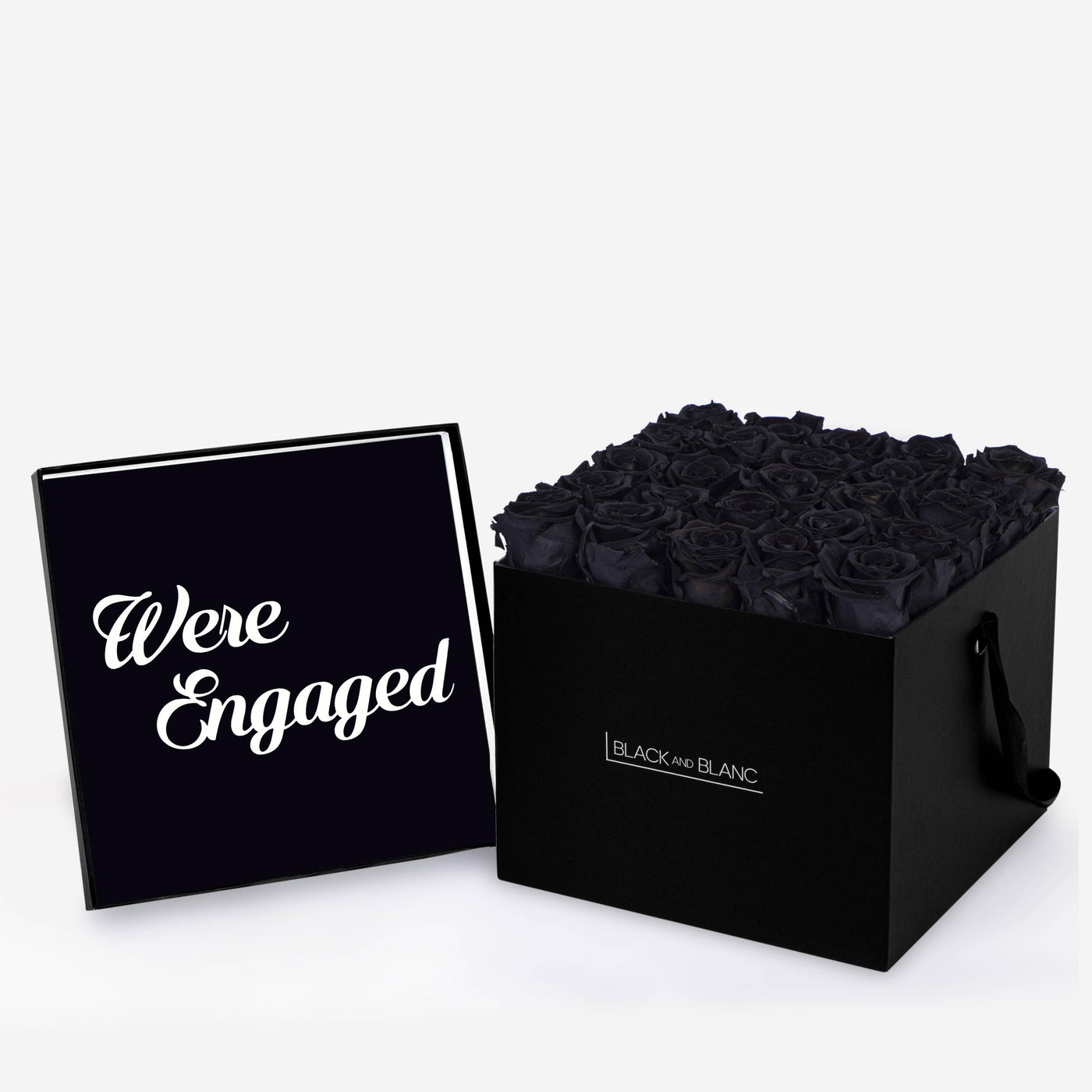 Infinity Texte de Fleur - We're Engaged - BLACK AND BLANC